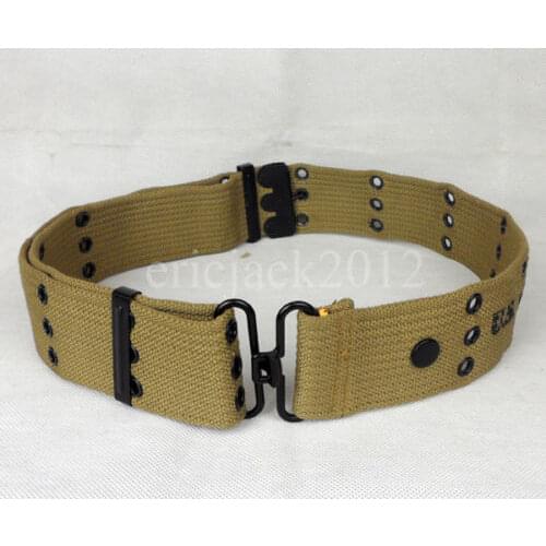 Mens WWII US Amry Webbing Equipment Belt Adjustable