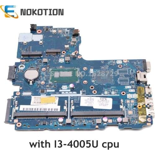 NOKOTION 782951-601 782951-501 782951-001 For HP Probook 450 G2 laptop mothebroard ZPL40 ZPL50 ZPL70 LA-B181P SR1EK i3-4005U CPU