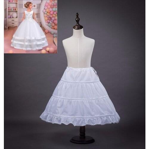 New A-Line 2-3 Hoops Children Kid Dress Bridal Petticoat Crinoline Underskirt Wedding Accessories For Flower Girl