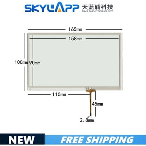 New 7 inch Touch Screen Panels 165mm*100mm for GPS 165*100 Touch panel Glass screen Free Shipping Used Clarion GPS CAR 068061