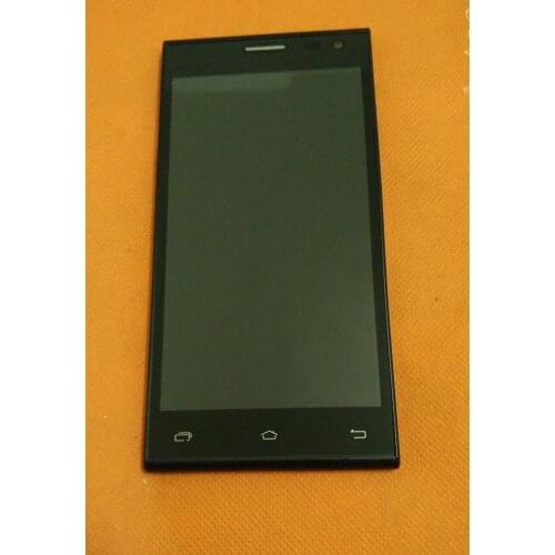 Used Original LCD Display +Digitizer Touch Screen Glass + frame For Leagoo Lead 5 WCDMA 5.0" MTK6582 Quad Core Free Shipping