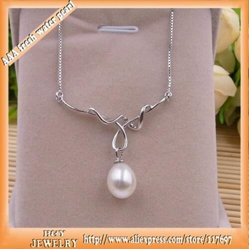 New arrival 925 sterling silver Necklace Fine jewelry with natural freshwater pearl for women Mother girls best gift Hot sale
