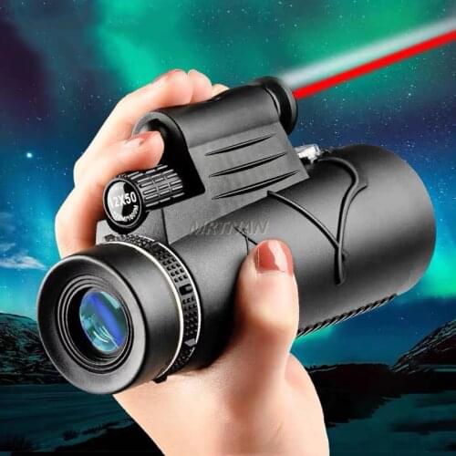 Portable 12x50 Single Binoculars High Power High List Binoculars With Infrared Laser Light Binoculars Outdoor Single Binoculars