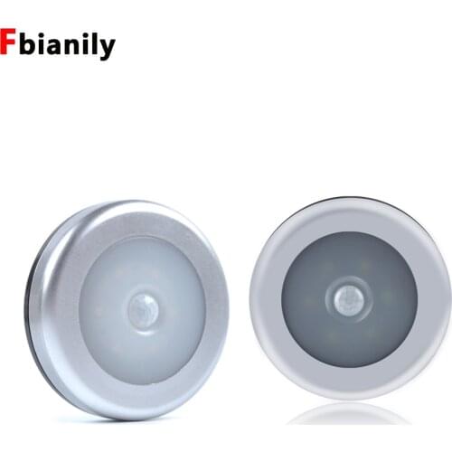6LED PIR Motion Sensor Activated Wall Light Night Light Induction Lamp Closet Corridor Cabinet led Sensor Light battery power