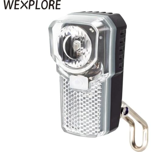 WEXPLORE Bike Light Bicycle Front Light Use 2pcs AAA Battery for Bicycle Front Fork Carrier with Bike Reflector warning Light