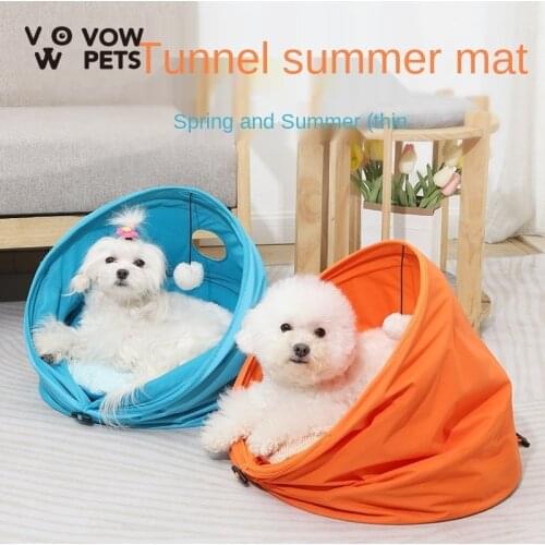 Spring Summer 2021 Pets More Modelling Oxford Cylinder Nest Cat Dog Mongolia Baoyuan Nest Pad VOW Pets 2021 Ventilated Dog Bed
