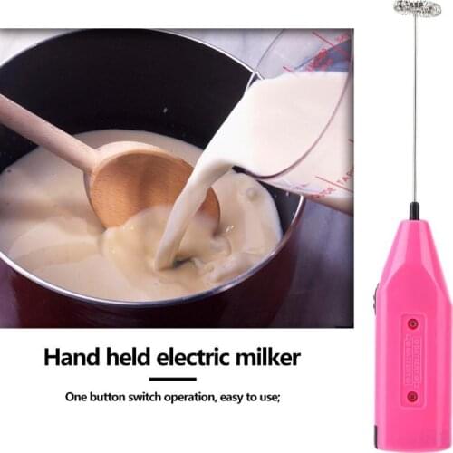 1pcs Stainless Steel Hand-Held Home Kitchen Electric Egg Beater Mini Coffee And Milk Tea Mixer Daily Useful Tools
