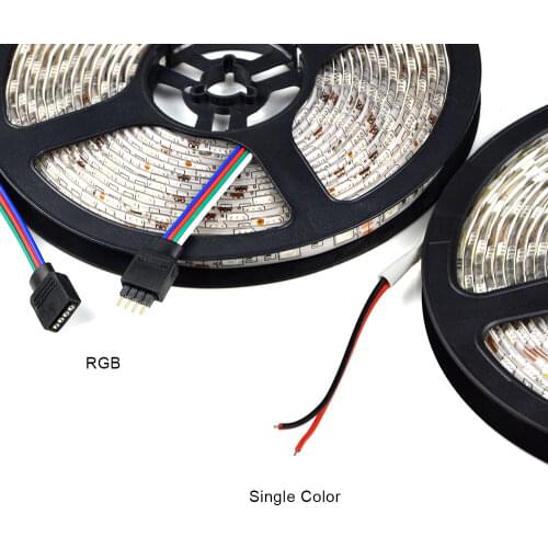5M 2835 5630 5050 RGB LED Strip light 60LEDs/M DC12V Flexible LED lamp Tape Waterproof TV Backlight Home Christmas lights Decor