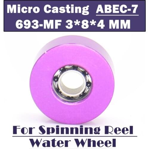 693-MF Micro Casting Bearing 3x8x4 mm 1PC Use For Spinning Reel Water Wheel Bearings 693 Drum Bearing
