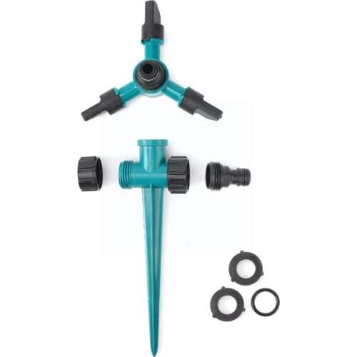 1pcs Automatic Water Sprinkler With 3 Arms Nozzles Irrigation Home Degree Sprinklers Spray Spray Garden Lawn 360 Garden Too W9H7