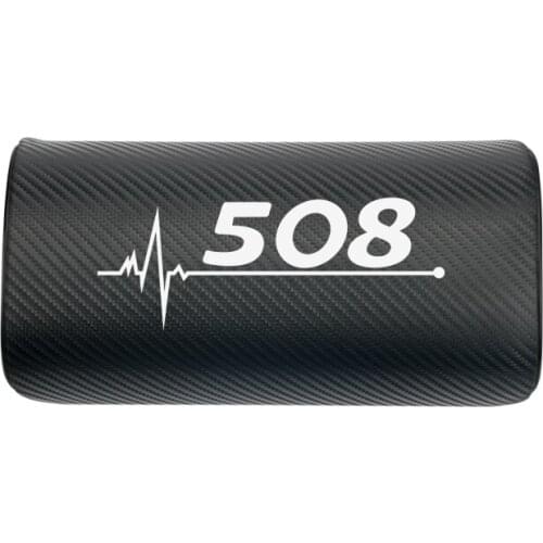 1pcs car neck pillows both side pu leather single headrest for Peugeot 508 Accessories Car Styling