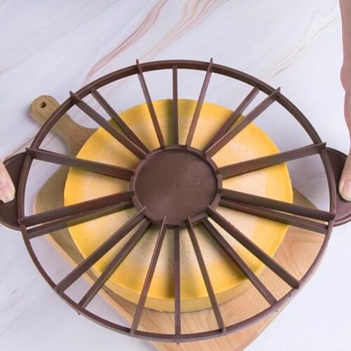 Household Round 10/12 Piece Bread Cake Divider Equal Portion Cutter Slice Marker Baking Tool