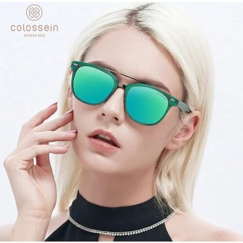 COLOSSEIN Sunglasses Women New Fashion Sun Glasses Mirror Round Brand Designer Retro Men Outdoor UV400 oculos de sol feminino