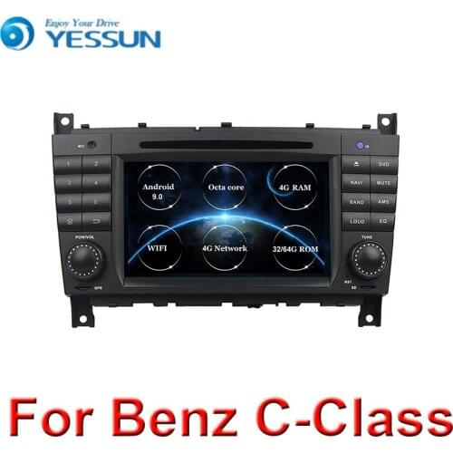 For Benz C-Class W203 / CLK W209 Android 9.0 4G RAM DSP Multimedia Player System Car Radio Stereo GPS Navigation Audio Video