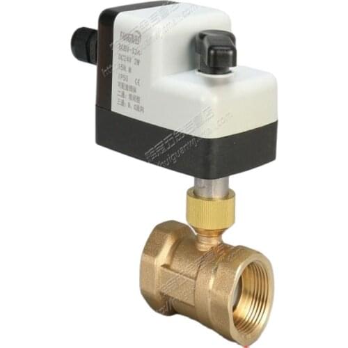 Internal thread electric ball valve DC24V DC electric three-way ball valve DN40 DN50