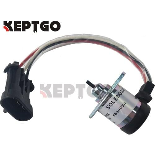 Fuel Stop Solenoid 1503/1G577-60011/6689034 for Bobcat S220 S250 S300 S330 skid steer 12v