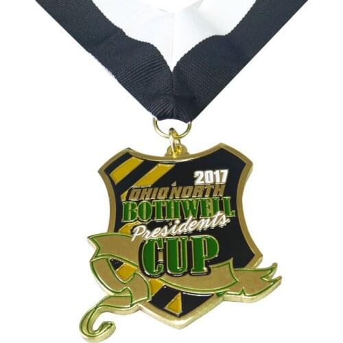 Factory Outlet 2D Souvenir Challenge Sports Metal Medal with Sandblasting