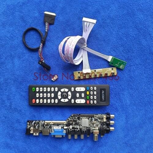 Fit N116BGE-L41/L42/LA1/LB1 upgrade 3663 TV digital screen AV VGA USB DVB 1366*768 40 pin LVDS LCD Controller board DIY Kit