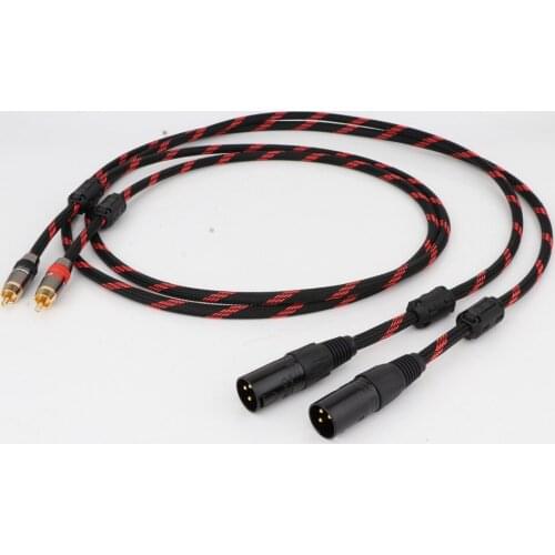 Hifi Audio OFC Signal Interconnect cable Hi-end RCA to XLR Male/Female Extension Cable Cord