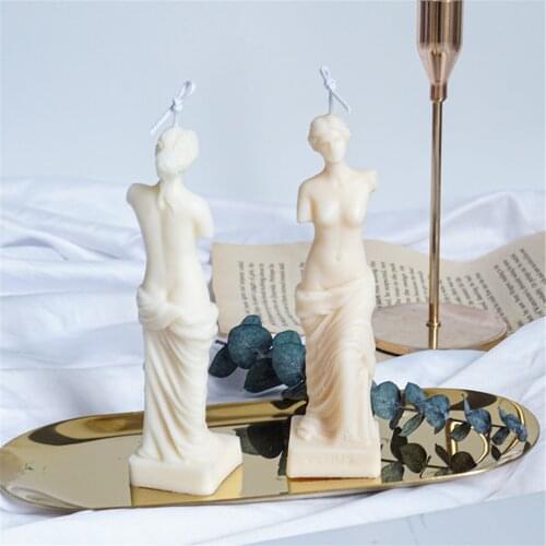 Art Woman body Candle Mold Female Candle Silicone Mold Fragrance Human Shaped Venus Goddess Candle Making Wax Plaster Mould