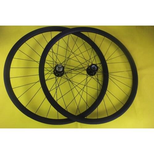 29er lefty carbon wheelset MTB AM racing 34mm width hookless UD black matte front 74mm rear 135mm or 142mm aero left hand wheels