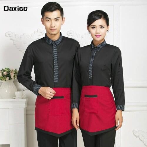 Hotel Kitchen Overalls Man Autumn Restaurant Waiter Uniform Long Sleeved Fast Food Shirt Woman Cafe Waitress Uniform Coffee Chef