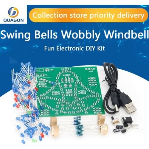 Laboratory Swing bells Wobbly Windbell Fun Electronic DIY Kit Wring 95 LEDs Wind bell 5V 9V