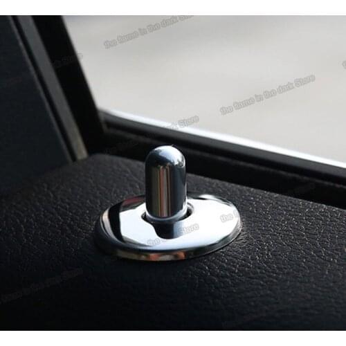 Lsrtw2017 Car Door Lock Valve Ring Trim Chrome Cover Lining for Cadillac Xt6 2019 2020 2021 Accessories Auto Styling Parts