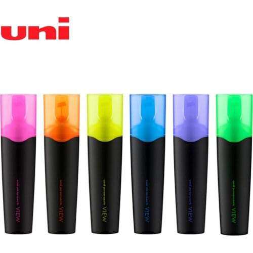 1PCS UNI Perspective Highlighter USP-200 Candy Color Bold Line Focus Pen Head with Window Pupils with Marker Pen