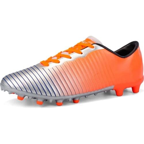 New Boy Kids Men Women Soccer Shoes AG Outdoor Sport Football Boots Professional Lace-up Soccer Boots Cheap 2018