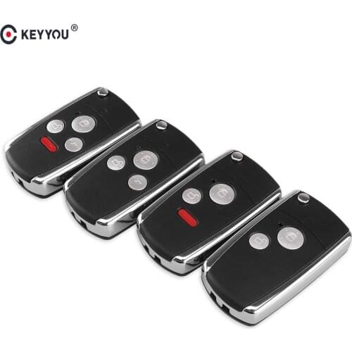 KEYYOU 10pcs/lot 2/3/4 Buttons Modified Folding Filp Car Remote Key Shell Case Cover Fob For HONDA Accord Civic CR-V Pilot Fit