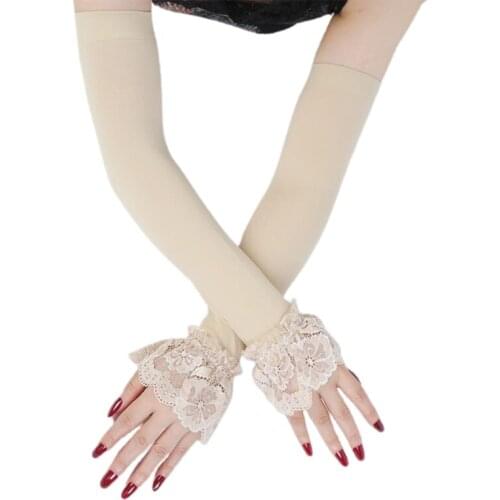 Women Men Unisex Snowflake Pattern Jacquard Fingerless Gloves Winter Crochet Knit Arm Warmers Mittens with Thumbhole Gift F42F