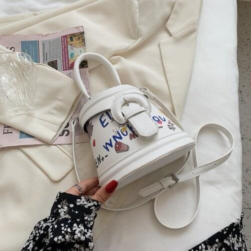 Casual Chain Crossbody Bags For Women Fashion Shoulder Bag Ladies Designer Handbags Leather High Capacity Bucket Messenger Bags