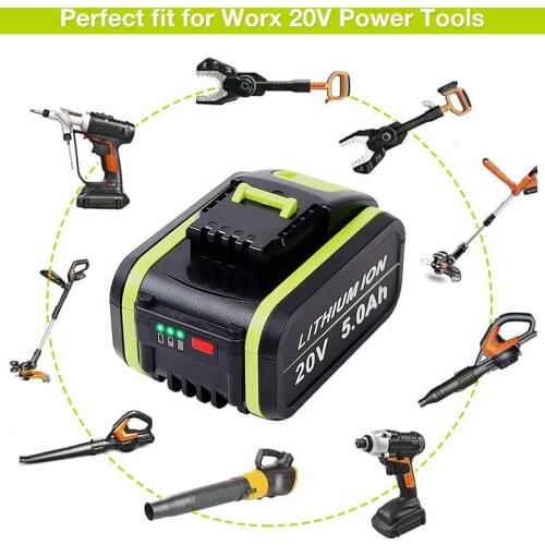 Cheapest 6000mah Li-ion battery for Worx WX390/WX176/WX166.4/WX372.1 WX800/WX678/WX550/WX532/WG894E WG629E/WG329E