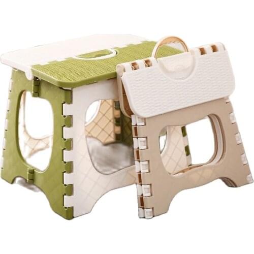 2pcs Plastic bathroom folding small bench child adult outdoor portable folding stool shoe changing chair