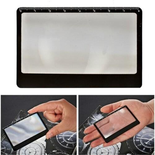 Outdoor Portable Card Magnifier Solar Igniter Fire Starter Ruler Camping Magnifying Glass Card Fire Starter Practical Multi Tool