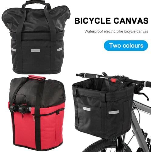 Waterproof Bicycle Basket Carrier Bag Bike Handlebar Mount for Electric Scooter Mountain Bike Bicycle Bag Pouch Cycling Basket