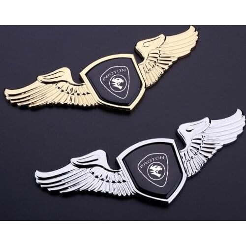 High Quality Metal Sticker Car Wing Emblem Badge For Proton Wira Saga Satria Neo R3 Word Automobiles Decoration Accessories