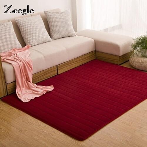 Zeegle Carpet For Living Room Kid Bedroom Non-slip Carpet Floor Mat Bedroom Beside Mats Absorbent Coffee Table Area Rug