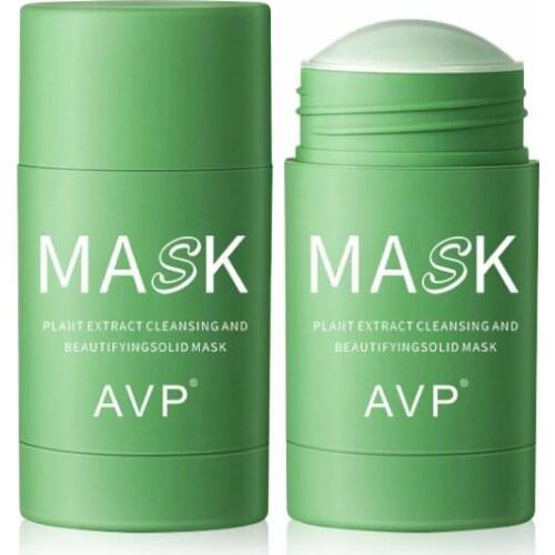 Green Tea Deep Cleansing Mud Mask Oil Control Anti-Acne Eggplant Solid Masks Purifying Clay Stick Mask Moisturizing Skin Care