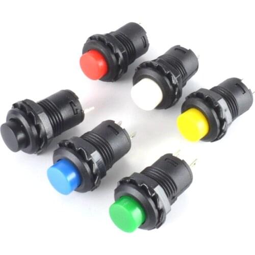 10pcs 12mm Lock Latching OFF- ON Push Button Switch maintained fixed pushbutton switches Self-Lock button