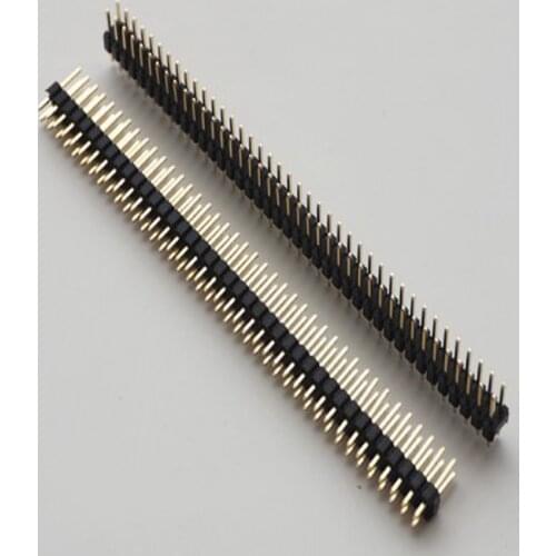 100PCS/Lot Straight/Curved 2.54MM Double Row Needle Pin Header Connector 11.2mm