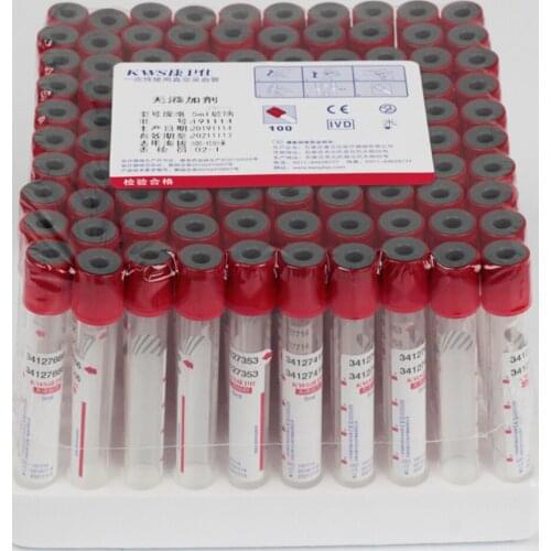 100PCS 5ml/10ml Laboratory Supplies Disposable Vacuum Negative Pressure Blood Collection Container Medical Blood Collection Tube