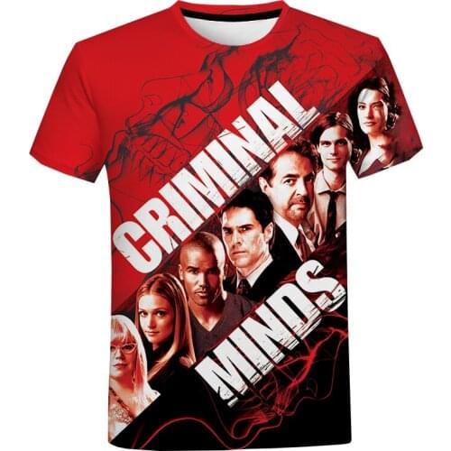 2021 Criminal Minds 3d Printed T-Shirt Horror Tv Casual Shirts Men Women Streetwear Oversized Tee Tops