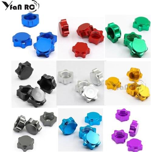 4 pcs Dropshipping Wholesale 17mm HEX Nuts Installation 1.0 Dust nut Aluminum alloy nut for HSP 94762 94886 TEAM C xray LOSI YF1
