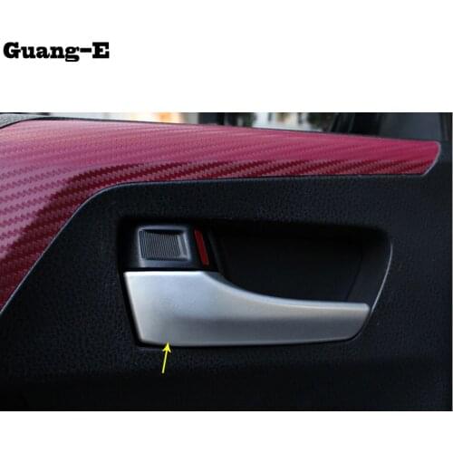 Car Trim ABS Chrome Decoration Door Inner Handle Bowl Cover Styling Auto accessories part 4pcs For Toyota RAV4 2016 2017 2018