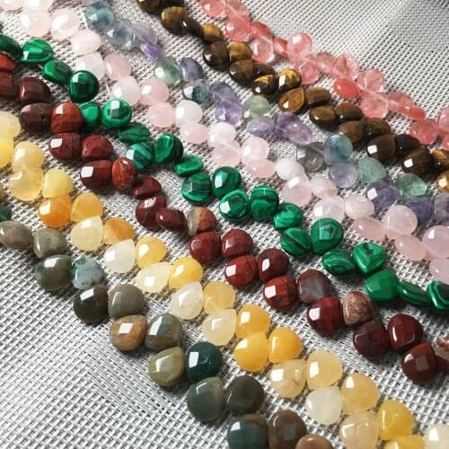 Natural Stone Water Drops Shape Beading crystal Faceted Loose beads For jewelry making DIY Necklace Bracelet Accessories 20cm