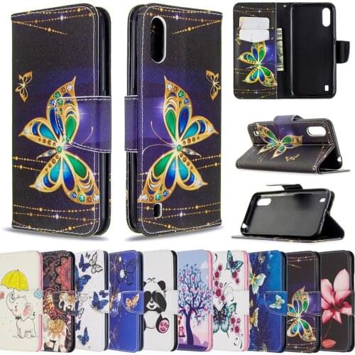 Phone Case sFor Coque Samsung Galaxy A01 Case Cover For Galaxy A01 A 01 Case Cute Flip Leather Magnetic Wallet Cover Bags Capa