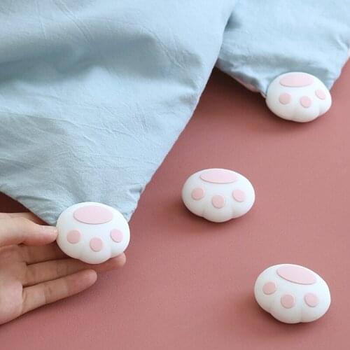 4PCS Quilt Four Corners Fixed Non-Slip Buckle Hidden Needle Non-Marking Silicone Holder Does Not Fall Free Magnetic Unlocker