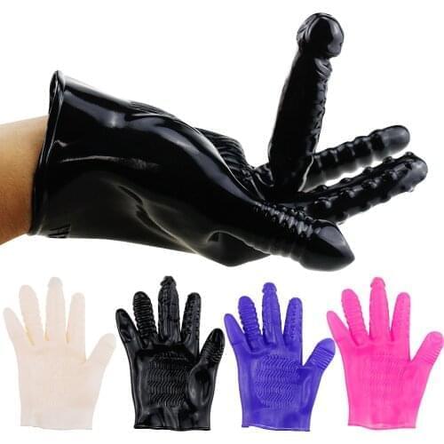 Sex Gloves Fingering Dildo Masturbation Erotic Vagina Stimulator Self-comforting Breast Nipple Massage BDSM Sex Toys For Couple